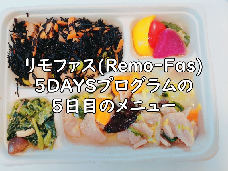 リモファス(Remo-Fas)5DAYSプログラムの5日目のメニューの写真