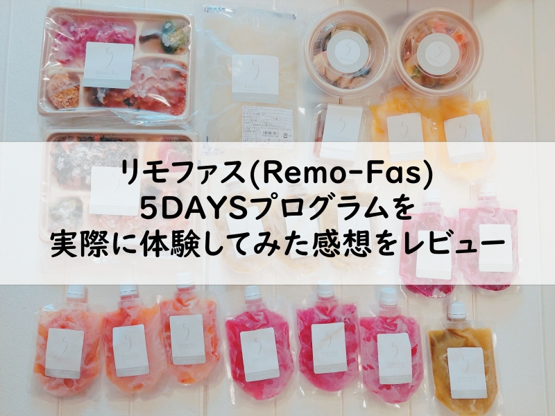 リモファス(Remo-Fas)5DAYSプログラムで届いた商品の写真